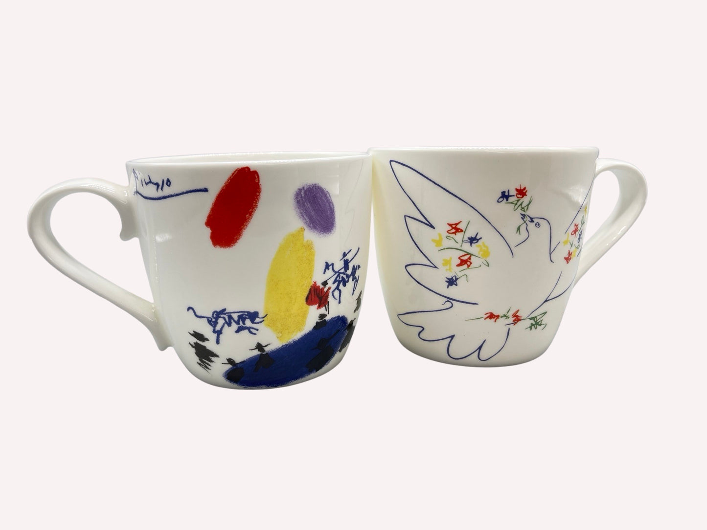 Kopie von 2 Picasso Tassen Könitz Picasso Femme Au Chapeau Becher _
