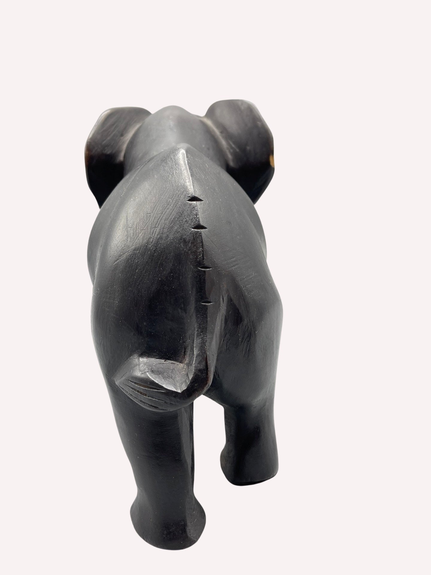 Holzfigur Elefant mit Stosszähnen 27 cm