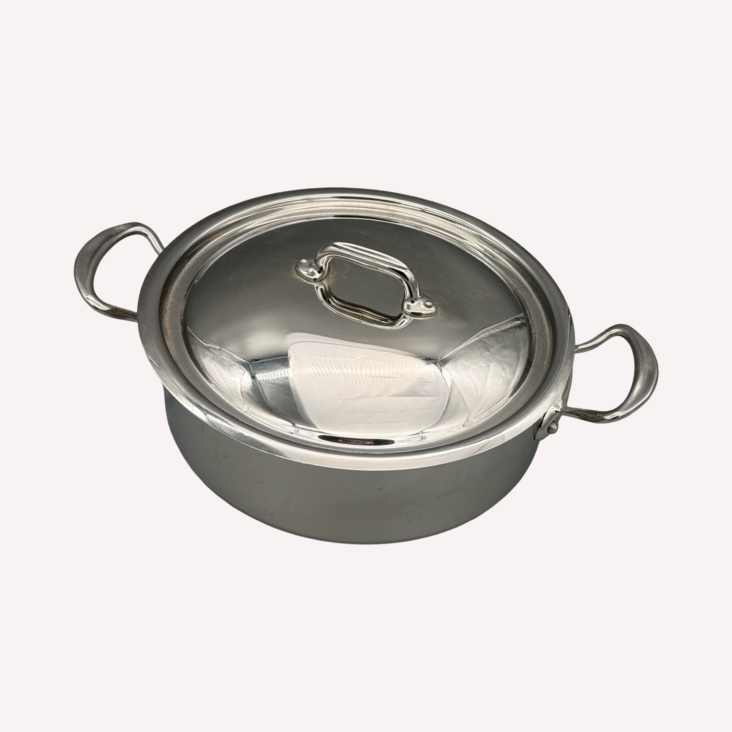 Mauviel Kochtopf aus Edelstahl – 30 cm Ø mit Deckel | Induktionsgeeignet | Neu ohne OVP