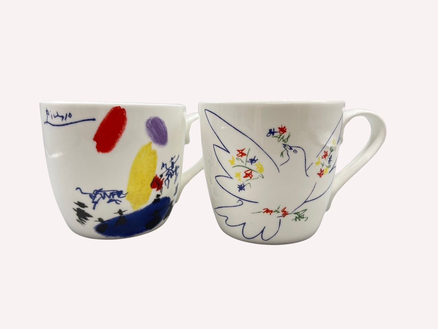 Kopie von 2 Picasso Tassen Könitz Picasso Femme Au Chapeau Becher _