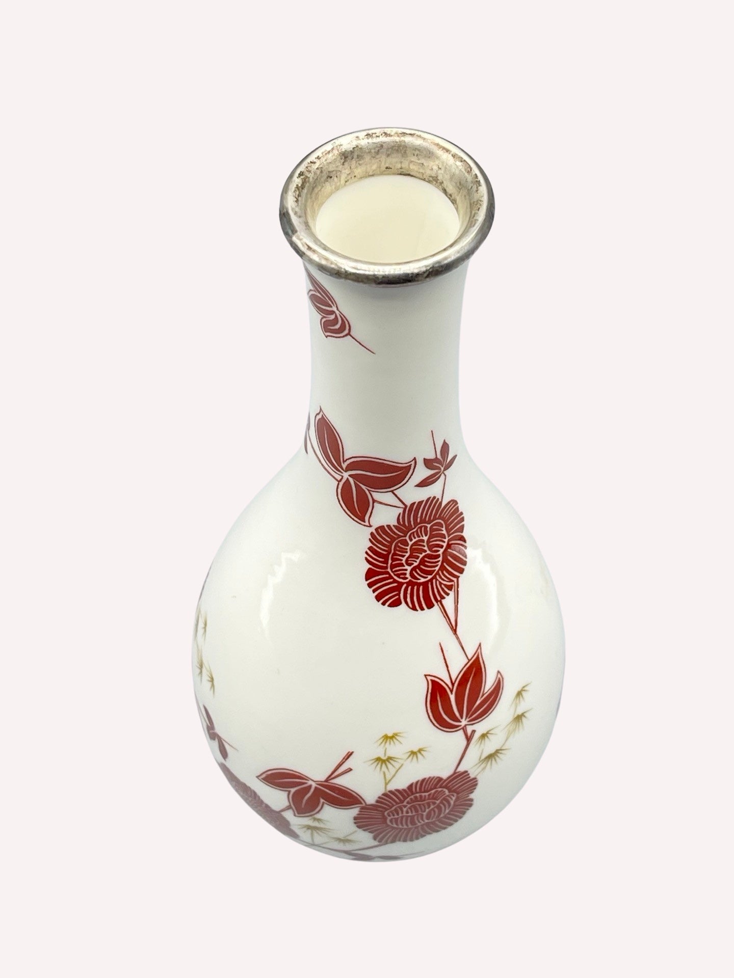 VASE PORZELLAN HUTSCHENREUTHER KUNSTABTEILUNG SILBERMONTUR