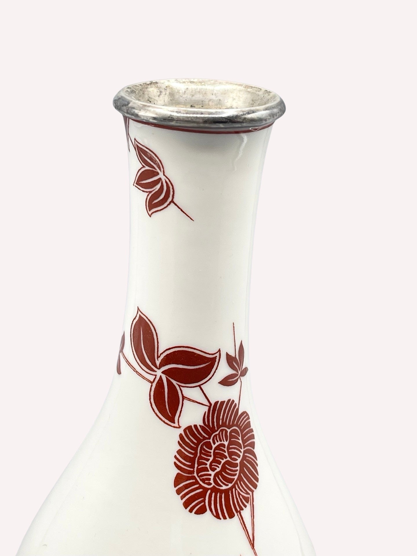 VASE PORZELLAN HUTSCHENREUTHER KUNSTABTEILUNG SILBERMONTUR