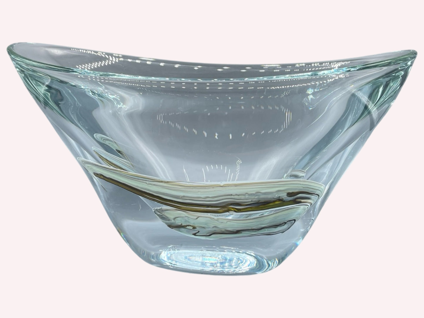 SCHALE KRISTALLGLAS DICKWANDIG DESIGN