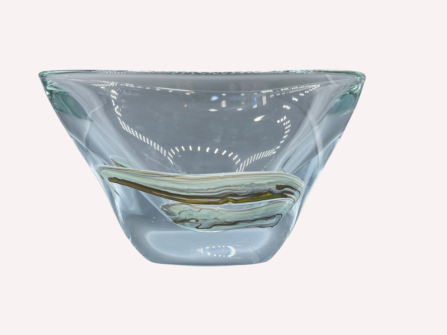 SCHALE KRISTALLGLAS DICKWANDIG DESIGN