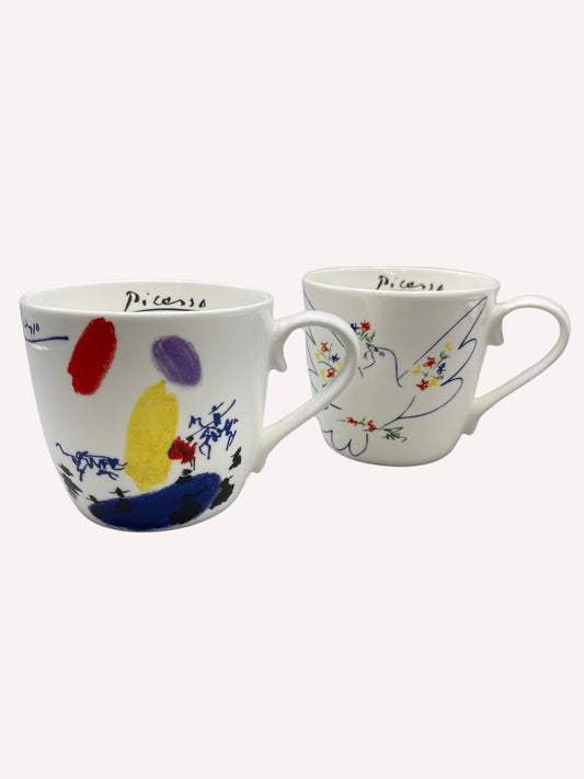 Kopie von 2 Picasso Tassen Könitz Picasso Femme Au Chapeau Becher _