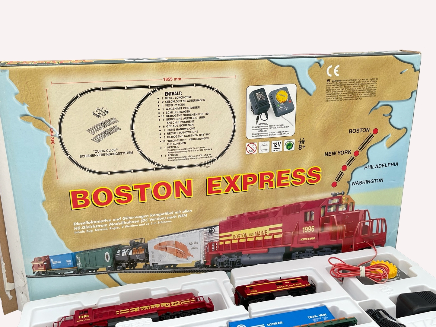 Mehano elektrische Eisenbahn H0 T722 Startset Boston Express E471 NEU OVP