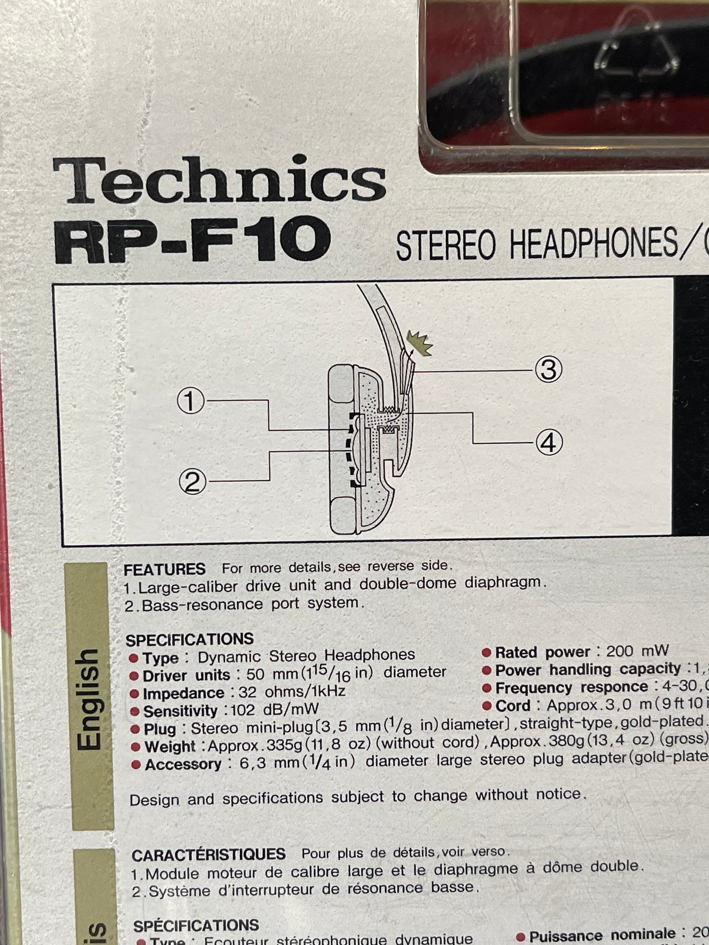Technics Kopfhörer RP-F10 NEU