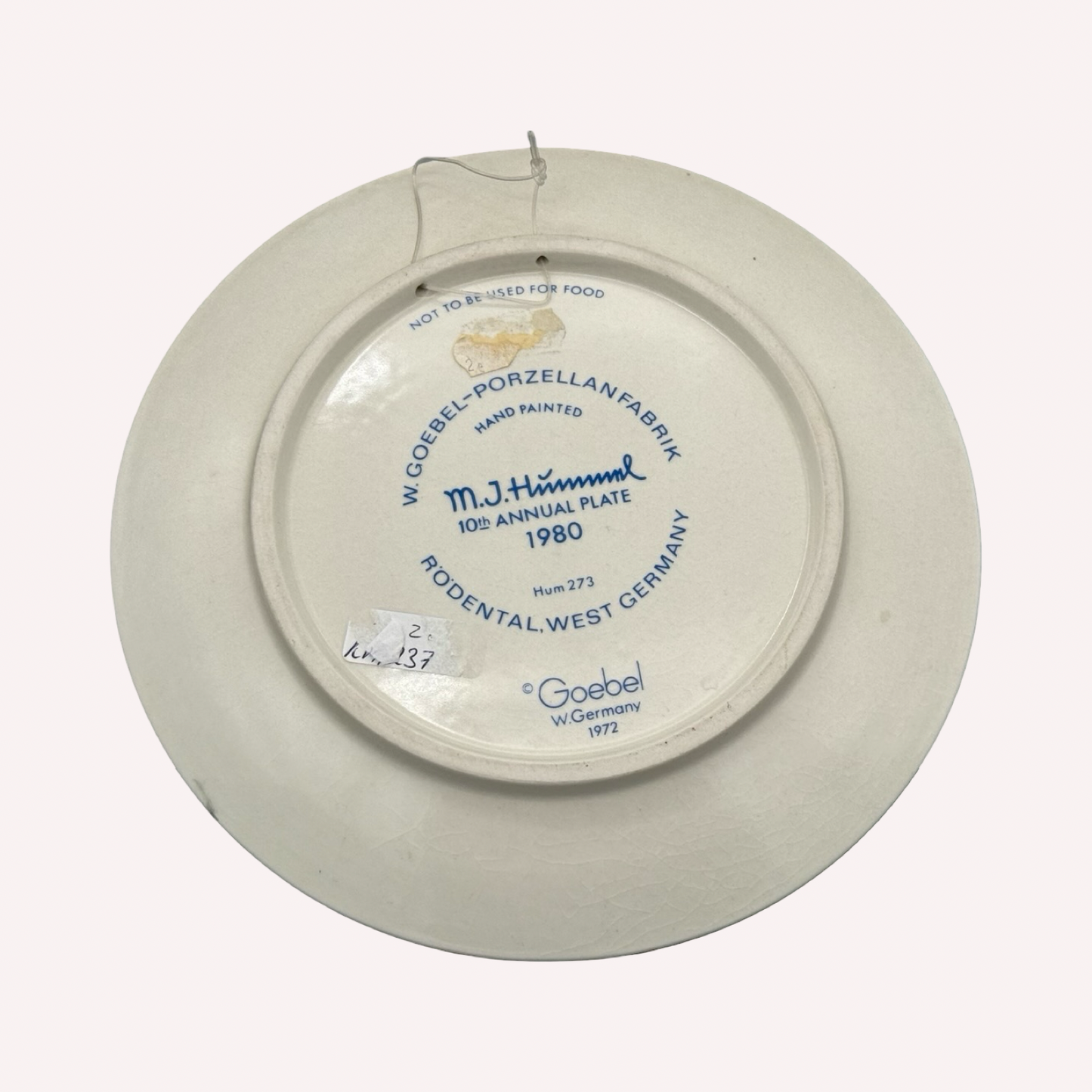 Wandteller Hummel Goebel HUM 273 – Vintage 1980 | Porzellan | Made in West Germany