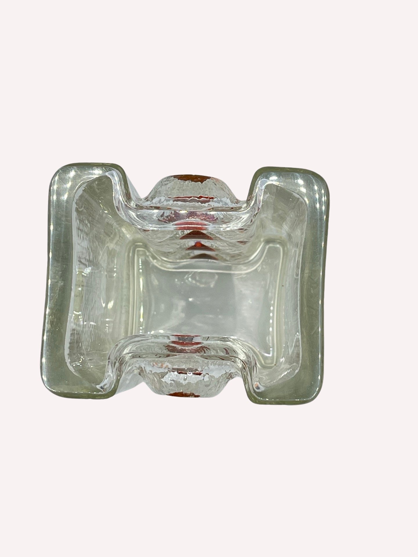 WALTHER KRISTALLGLAS MOD. 2854 VASE ATLANTIS RUBIN RELIEFF GLAS