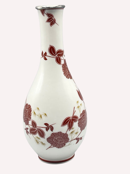 VASE PORZELLAN HUTSCHENREUTHER KUNSTABTEILUNG SILBERMONTUR
