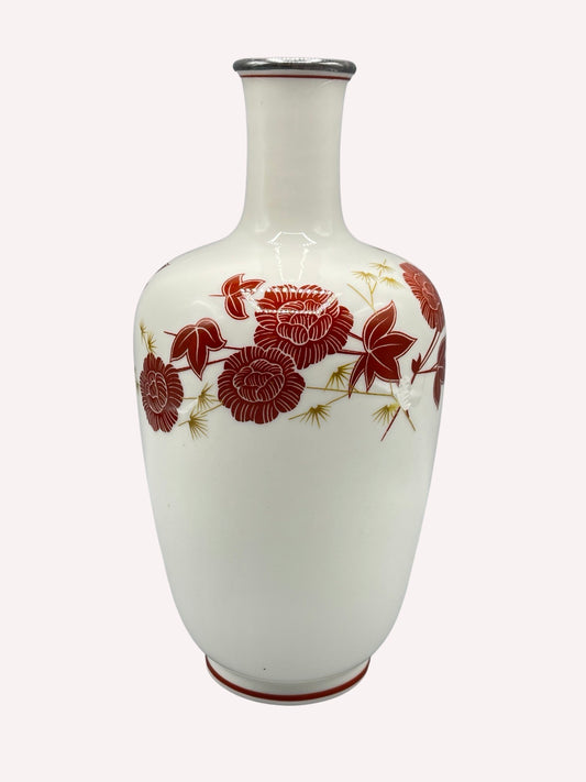 VASE PORZELLAN HUTSCHENREUTHER KUNSTABTEILUNG SILBERMONTUR
