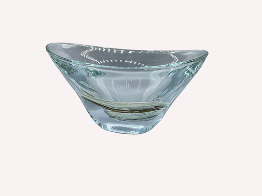 SCHALE KRISTALLGLAS DICKWANDIG DESIGN