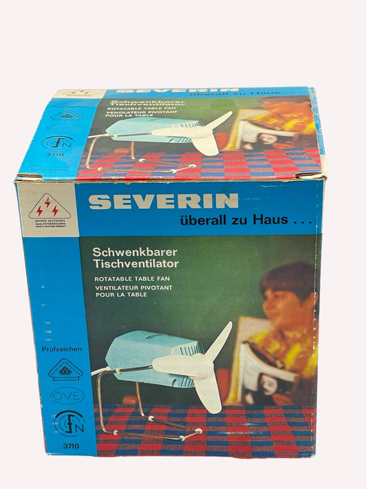 TISCHVENTILATOR SCHWENKBAR VINTAGE SEVERIN 3710 BLAU